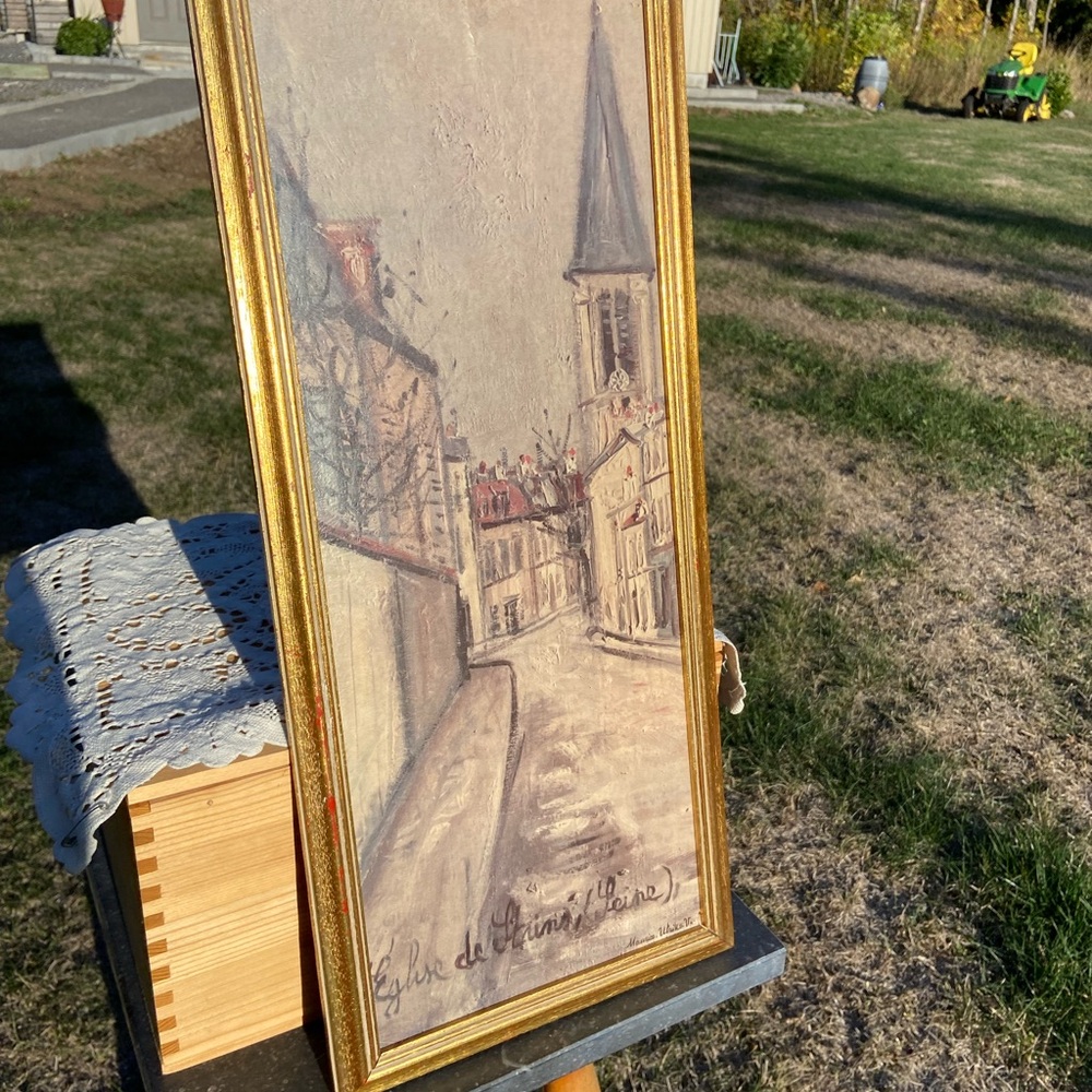 Vintage Maurice Utrillo EGLISE DE STAINS (SEINE) Print - Picture 2 of 8